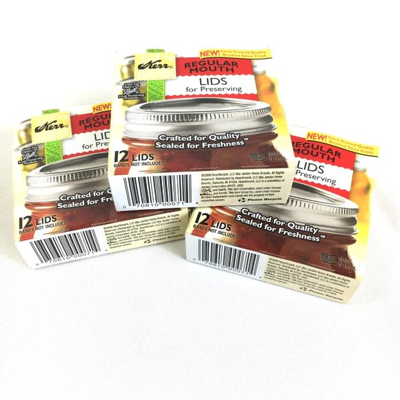 Kerr Regular Mouth Lids 3 Pkg of 12  (36) NWT - Picture 2 of 8